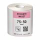 Etichete inkjet (JetGloss) in rola 75x50mm, adeziv permanent, 1500 buc/rola (compatibile Epson)